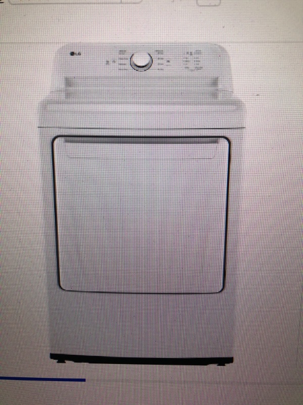 Photo 1 of LG 7.3-cu ft Electric Dryer (White) ENERGY STAR