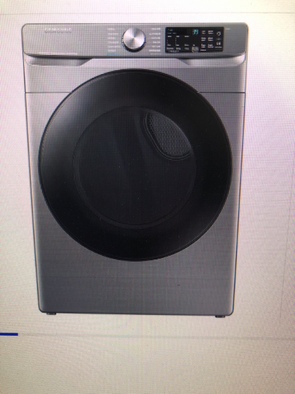 Photo 1 of Samsung 7.5-cu ft Stackable Steam Cycle Smart Electric Dryer (Platinum)
