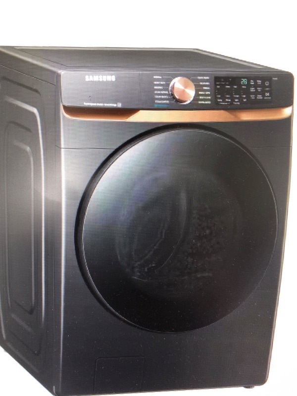 Photo 1 of samsung 5 cu. ft. Extra Large Capacity Smart Front Load Washer in Brushed Black with Super Speed Wash and Steam
