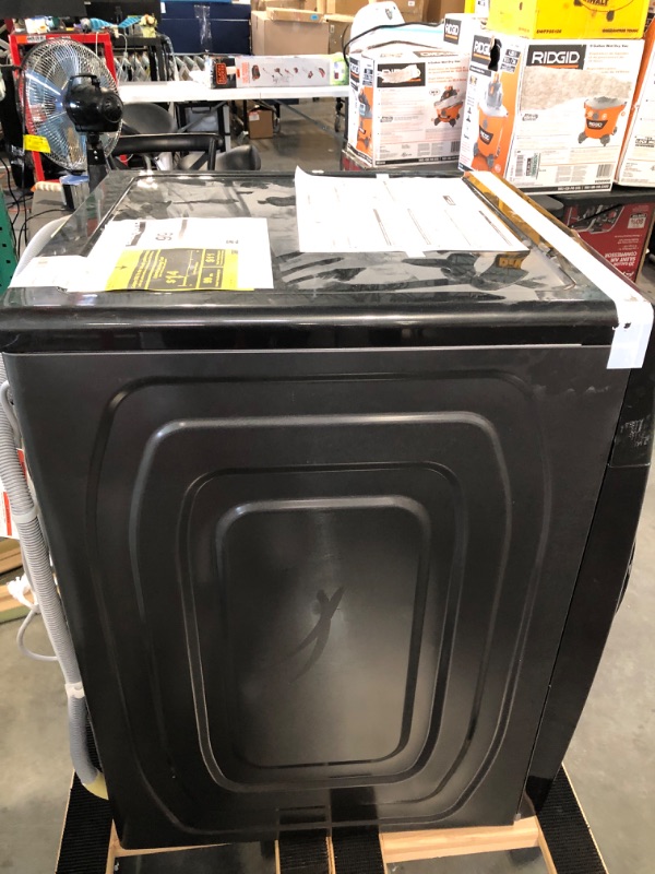 Photo 8 of samsung 5 cu. ft. Extra Large Capacity Smart Front Load Washer in Brushed Black with Super Speed Wash and Steam
