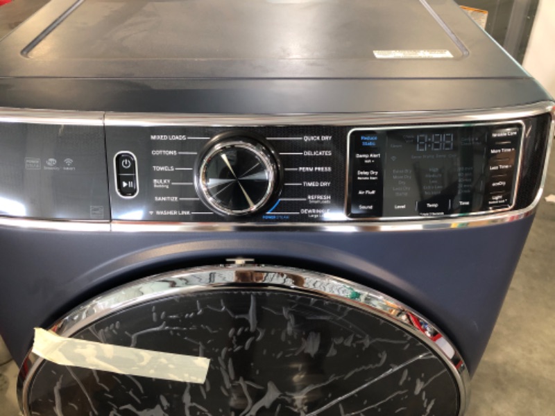 Photo 1 of GE 7.8 cu. ft. Smart Front Load Electric Dryer in Satin Nickel with Steam and Sanitize Cycle, ENERGY STAR
