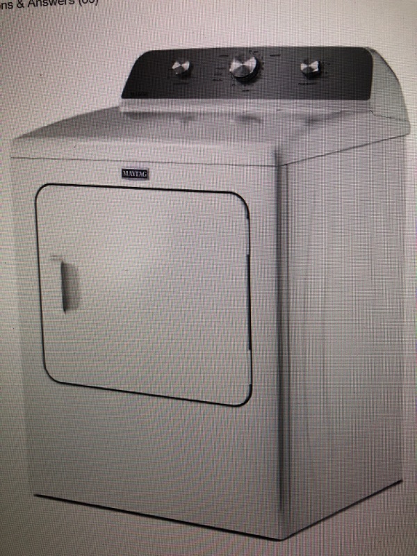 Photo 1 of 7.0 cu. ft. Vented Electric Dryer in White
