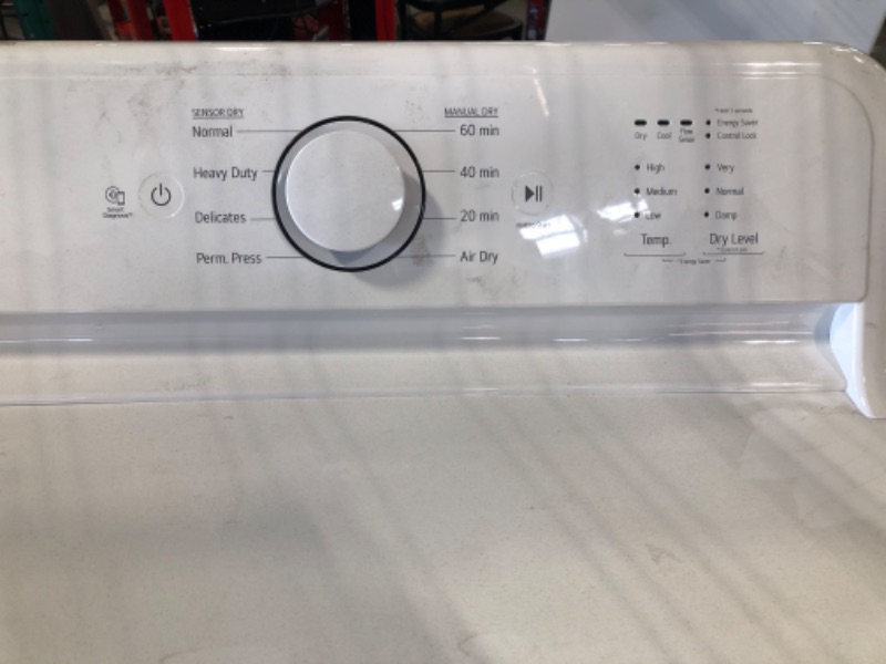 Photo 5 of Lg 7.3 Cu.Ft. Vented Gas Dryer in White with Sensor Dry Technology
