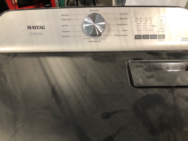 Photo 1 of maytag 4.7 cu. ft. Pet Pro Top Load Washer in Volcano Black
