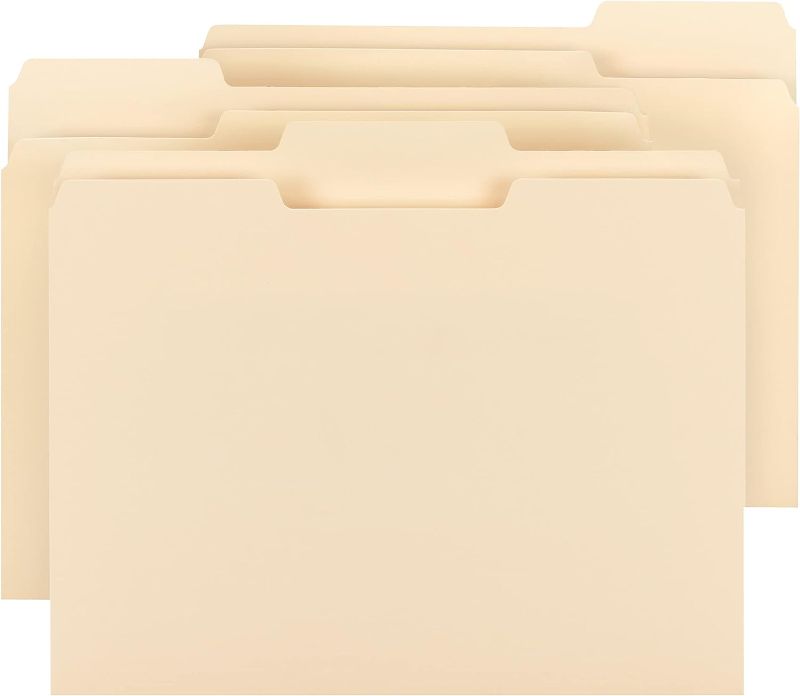 Photo 1 of Smead File Folder, 1/3-Cut Tab, Letter Size, Manila, 100 per Box (10381)
