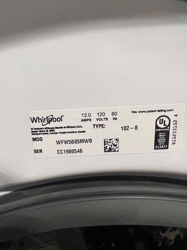 Photo 1 of 4.5 Cu. Ft. Front Load Washer with Quick Wash Cycle
Model : WFW5605MWO