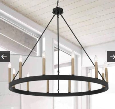 Photo 1 of 10552 | 12 - Light Wagon Wheel Chandelier by ACROMA™ UL
