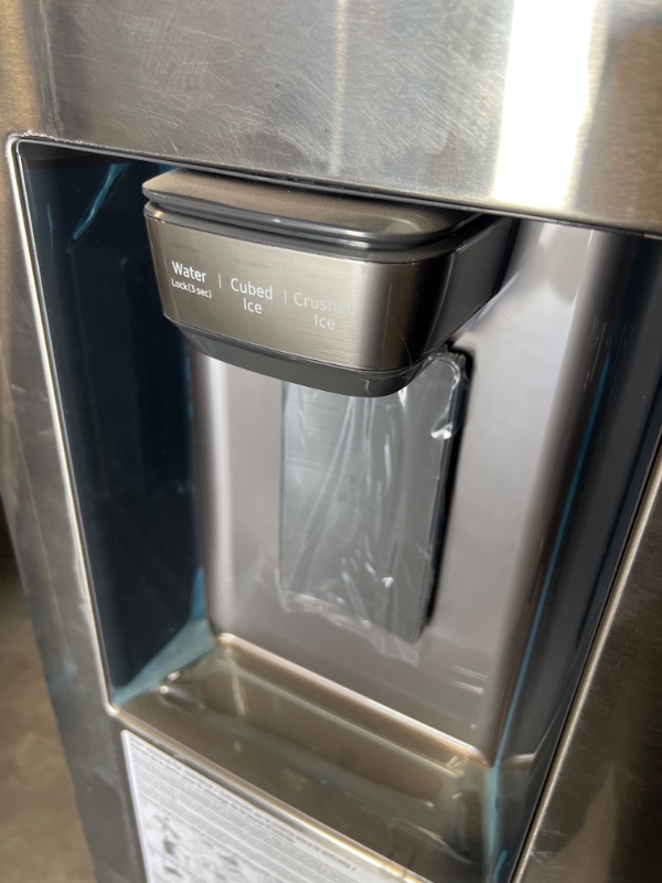 Photo 1 of Samsung 27 cu. ft. Large Capacity 3-Door French Door Refrigerator with Dual Ice Maker in Stainless Steel
