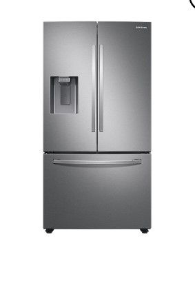 Photo 1 of Samsung 27 cu. ft. Large Capacity 3-Door French Door Refrigerator with Dual Ice Maker in Stainless Steel
