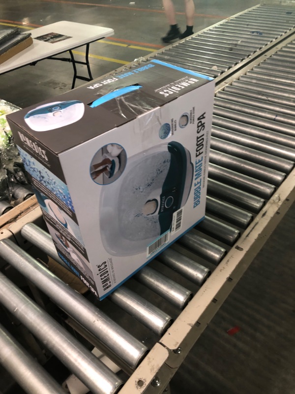 Photo 1 of HoMedics Bubble Mate Foot Spa, Toe Touch Controlled Foot Bath with Invigorating Bubbles and Splash Proof, Raised Massage nodes and Removable Pumice Stone