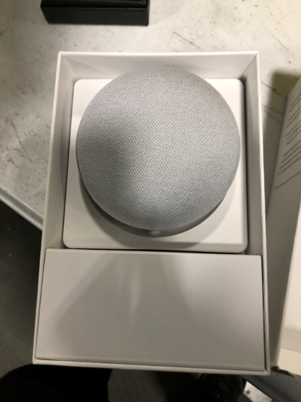 Photo 3 of Google Nest Mini 2nd Gen - Wireless Bluetooth Speaker (Chalk)