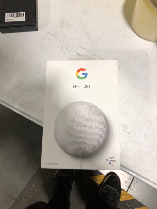 Photo 2 of Google Nest Mini 2nd Gen - Wireless Bluetooth Speaker (Chalk)