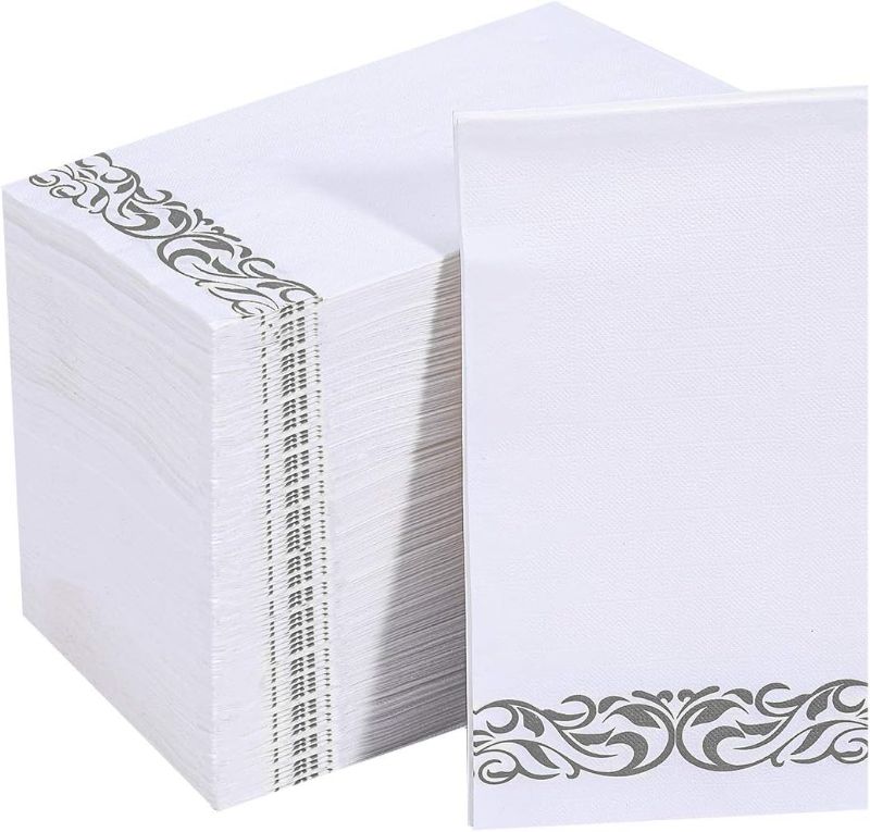 Photo 1 of 200 Pack Napkins and 100 Pack 9 OZ Plastic Cups, Perfect for Wedding, Thanksgiving, Halloween, Christmas Parties and Events