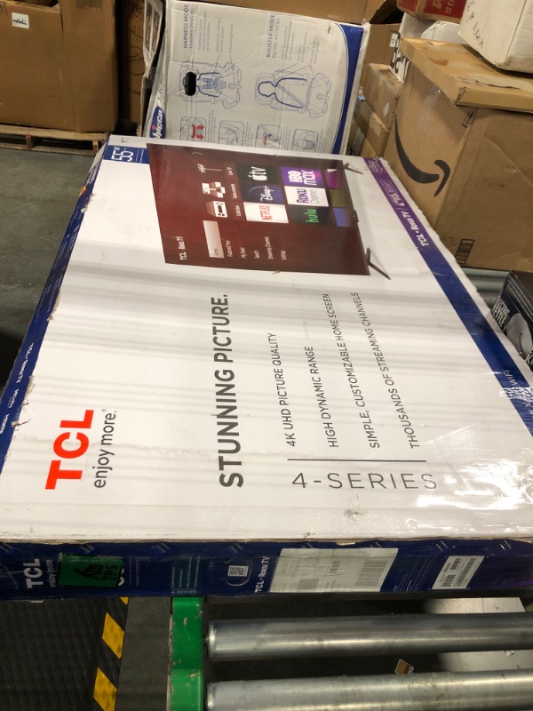 Photo 1 of TCL 55" Class 4-Series 4K UHD HDR Smart Roku TV(Wi-Fi, RF, USB, Ethernet, HDMI) - 55S455 55-inch