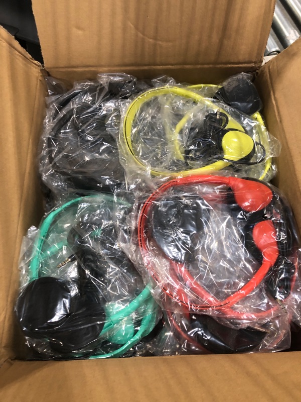 Photo 1 of Hongzan Bulk Headphones 100 Packs for School Classroom Kids, Wholesale Class Set Headphones for Students Children Teens and More (100 Mixed) 100Mixed