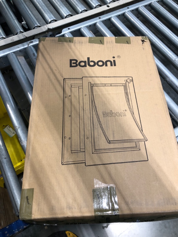 Photo 1 of Baboni Pet Door for Wall, Steel Frame and Telescoping Tunnel, Aluminum Lock, Double Flap Dog Door and Cat Door, Strong and Durable (Pets Up to 40 Lb) -Medium