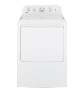 Photo 1 of GE 7.2-cu ft Reversible Side Swing Door Gas Dryer (White)
