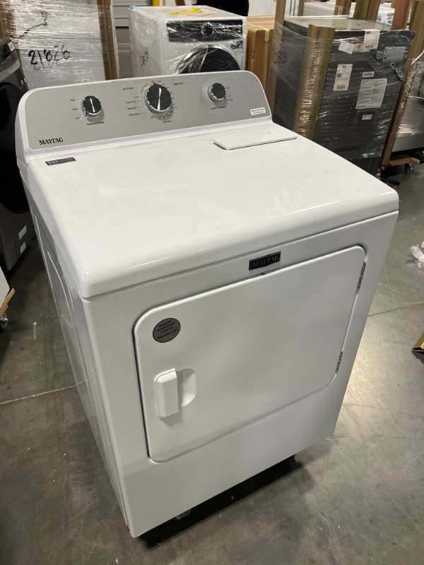 Photo 2 of Maytag 7-cu ft Electric Dryer (White)
