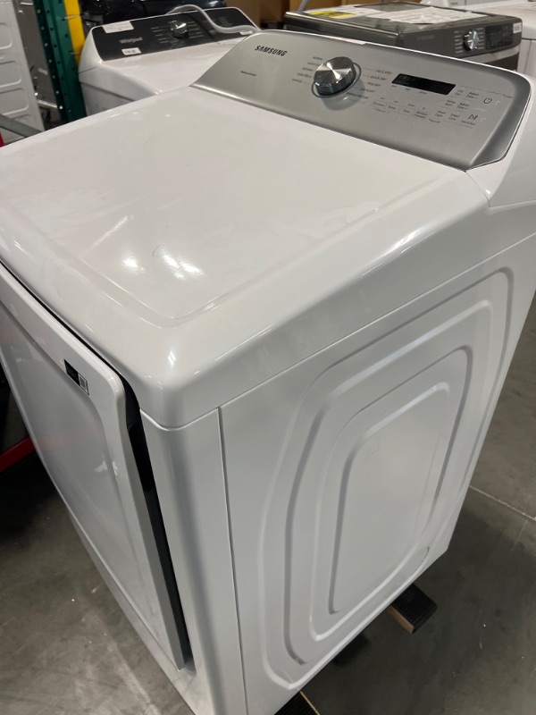 Photo 6 of Samsung 7.4-cu ft Reversible Side Swing Door Gas Dryer (White)
