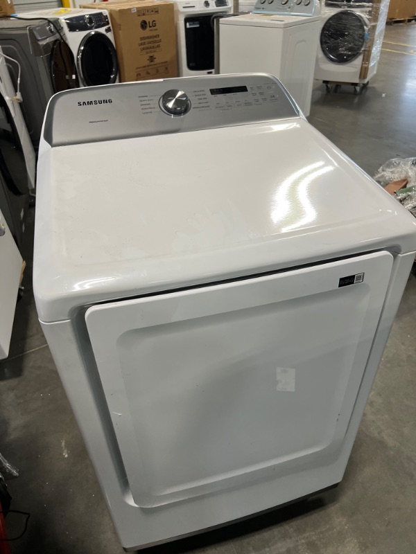 Photo 2 of 7.4 cu. ft. Electric Dryer with Sensor Dry in White