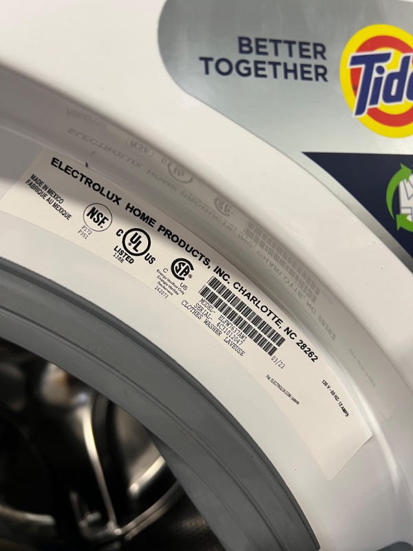 Photo 3 of Electrolux SmartBoost 4.5-cu ft High Efficiency Stackable Steam Cycle Front-Load Washer (White) ENERGY STAR
