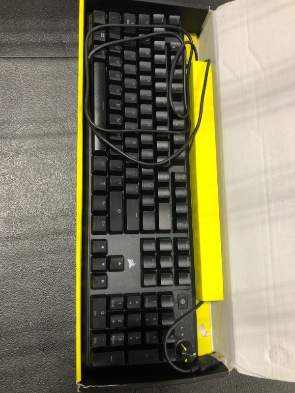 Photo 3 of CORSAIR K70 CORE RGB Mechanical Gaming Keyboard with Palmrest - Pre-lubricated Corsair MLX Red Linear Keyswitches - Sound Dampening - Media Control Dial - iCUE Compatible - QWERTY NA Layout - Black