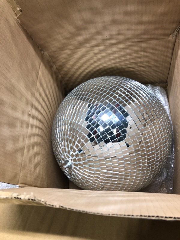 Photo 4 of 4 pack Large Disco Ball Silver Hanging Disco Balls Reflective Mirror Ball Ornament for Party Holiday Wedding Dance and Music Festivals Decor Club Stage Props (12 Inch, 8 Inch, 6 Inch, 4 Inch)