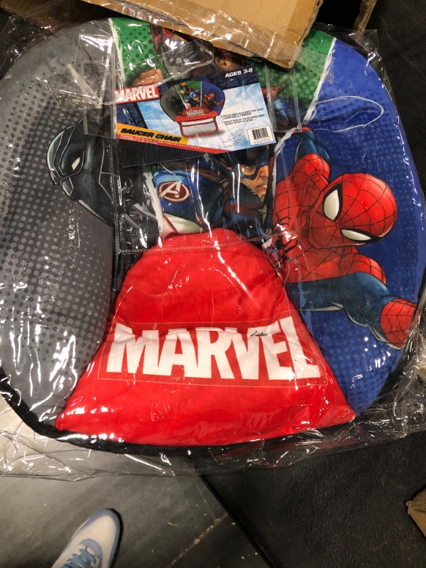 Photo 2 of Avengers Toddler 19” Folding Saucer Chair with Cushion, Metal, Ages 3+