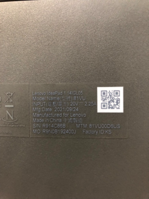 Photo 1 of Lenovo IdeaPad 1 81VU 14-Inch HD LED AMD A6 4GB RAM 128GB SSD Win 10 S Mode