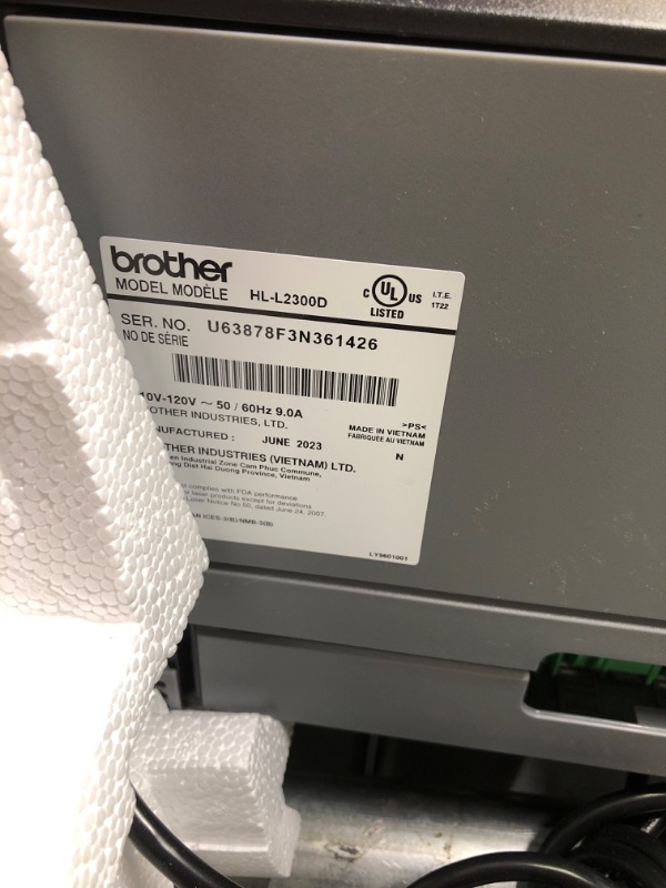 Photo 3 of Brother HL-L2300D Monochrome Laser Printer with Duplex Printing (Renewed Premium) Renewed Model: RHLL2300D