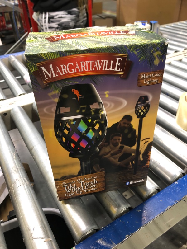 Photo 2 of Margaritaville Tiki Torch - Waterproof Bluetooth Speaker, Portable Party Speaker with Multicolor LED Lights, Perfect for Travel, Parties, Yards, and Pools 1 Pack