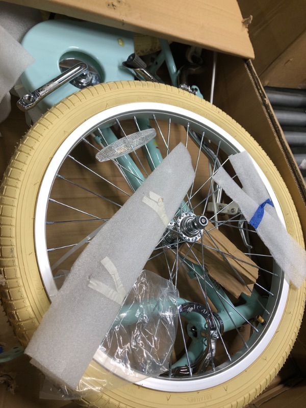 Photo 2 of **FOR PARTS ONLY**   Petimini Kids Bike 16 Inch Girls Bike for 4 5 6 Years Old Bicycle with Training Wheels Mint Green