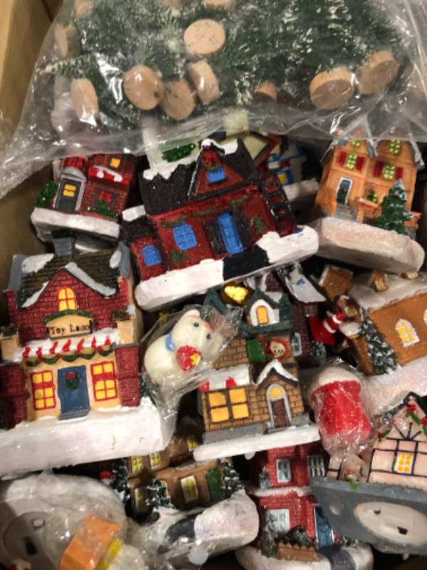 Photo 1 of 105 Piece Christmas Village Decoration Set