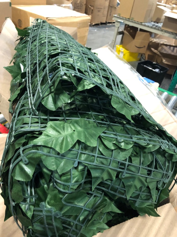 Photo 3 of  68.9x157.5in Artificial Ivy Privacy Fence Wall Screen, Artificial Hedges Fence and Faux Ivy Vine Leaf Decoration for Outdoor Garden Decor 68.9x157.4inch