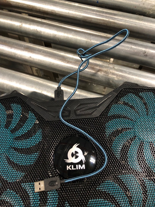 Photo 3 of KLIM Wind Laptop Cooling Pad - More Than 500 000 Units Sold - New 2023 - The Most Powerful Rapid Action Cooling Fan - Laptop Stand with 4 Cooling Fans at 1200 RPM - USB Fan - PS5 PS4 - Blue