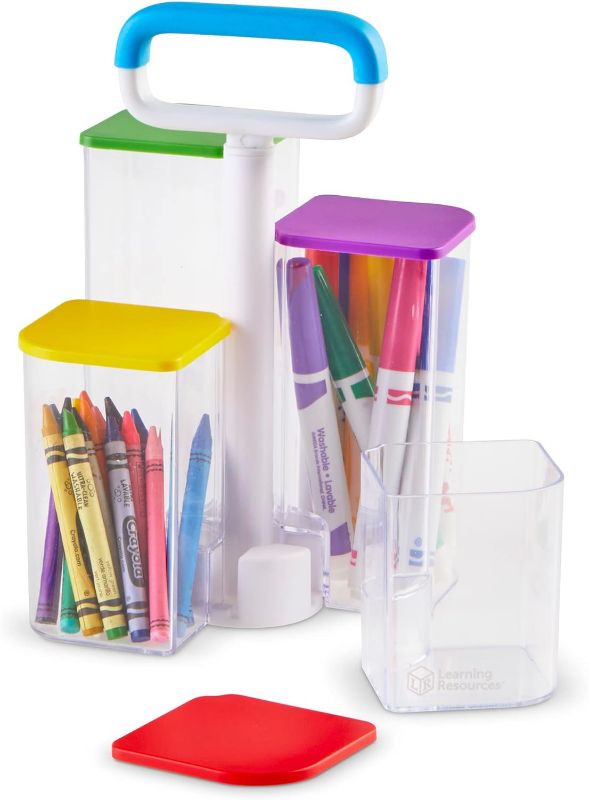 Photo 1 of Create-a-Space See-Thru Storage Caddy, Classroom Organization, School Supplies Organizer, Desk Organization, Pen Holder, 9 Pieces