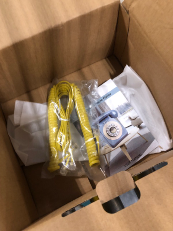 Photo 1 of Corded Retro Phone, TelPal 80's Classic Telephone/Old Fashion Landline Phone/Wired AntiqueTelephone for Home/Office/Hotel Yellow