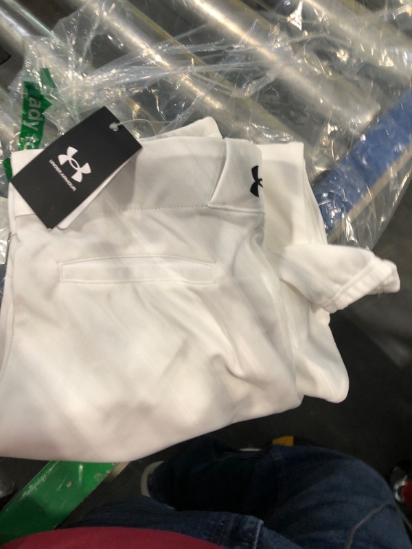 Photo 2 of Under Armour Boys’ Utility Closed Baseball Pants White, X-Large - Youth Baseball Tops/Bttm at Academy Sports
