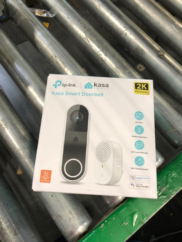 Photo 2 of Kasa Smart Video Doorbell Camera Hardwired w/ Chime, 2K Resolution, Always-on Power, Night Vision, 2-Way Audio, Real-Time Notification, Cloud & SD Card Storage, Works w/ Alexa & Google Home (KD110)