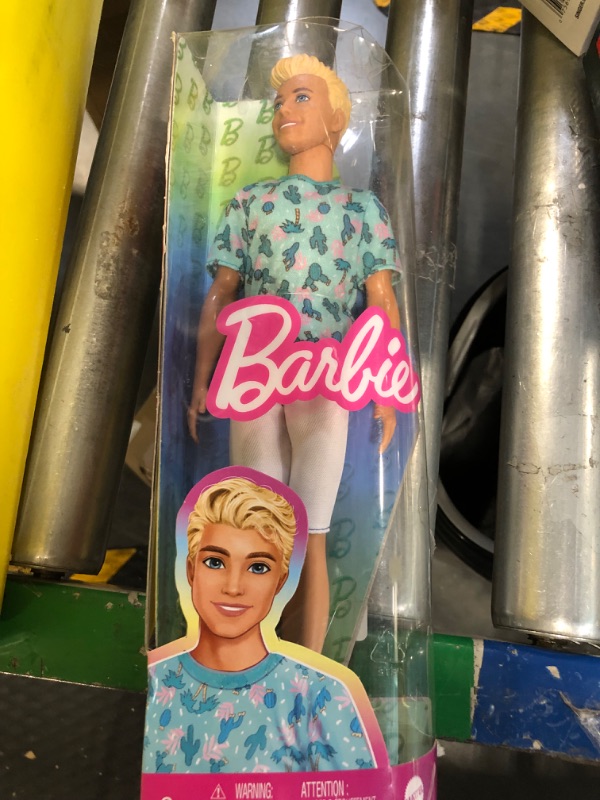 Photo 2 of Barbie Fashionistas Ken Fashion Doll #211 with Blonde Hair, Blue Cactus Tee, White Shorts and Sneakers