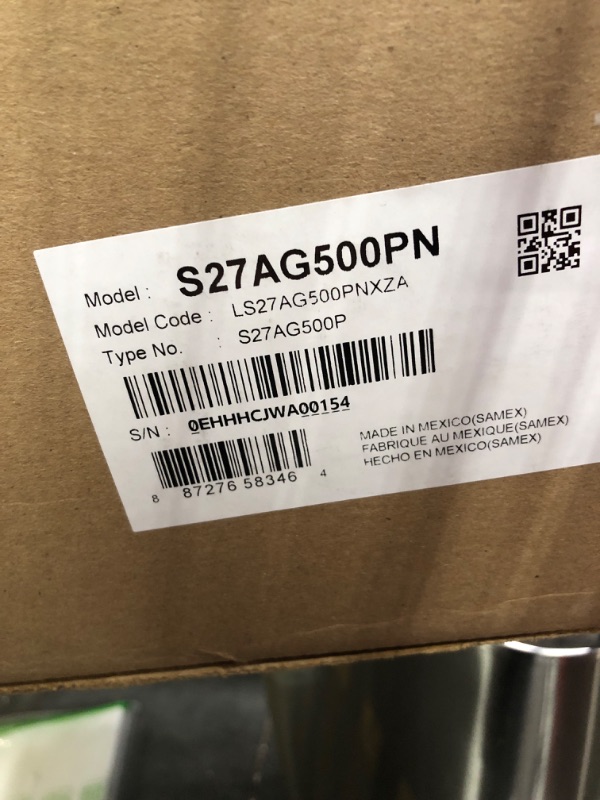 Photo 3 of ******WRONG POWER CABLE******** SAMSUNG G50A Gaming Monitor, 27 Inch 4K Gaming Monitor, Ultrawide Gaming Monitor, QHD Monitor, 165hz, HDR10, G-Sync (LS27AG500PNXZA) 27 Inches