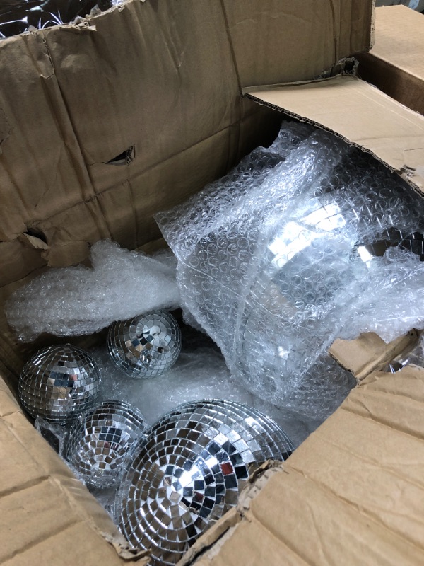 Photo 2 of 5 PC disco balls, Cool and Fun Silver Hanging Party Disco Ball –Big Party Decorations, Party Design