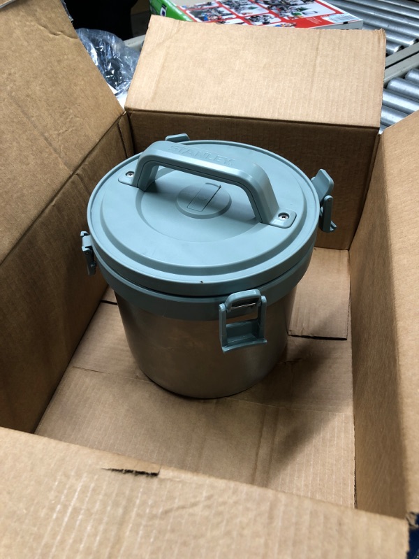 Photo 2 of ***CLASPS ARE BROKEN*** 

Stanley Adventure The Nesting Two Cup Cookset Stay-Hot Camp Crock (Shale Lid) Stainless Steel