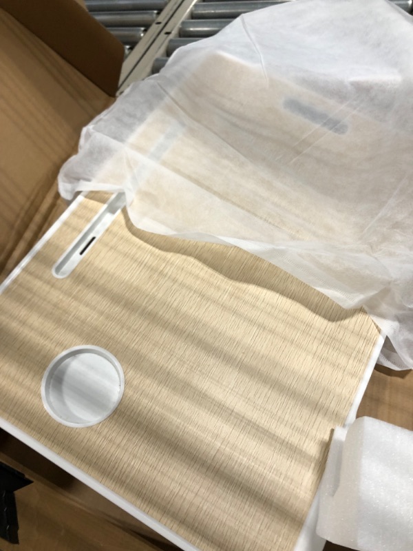 Photo 1 of Laptop Desk for Bed, SAIJI Lap Desks Bed Trays for Eating Writing, Adjustable Computer Laptop Stand, Foldable Lap Table in Sofa and Couch?23.6 x 13Teak Teak ?23.6 x 13 In