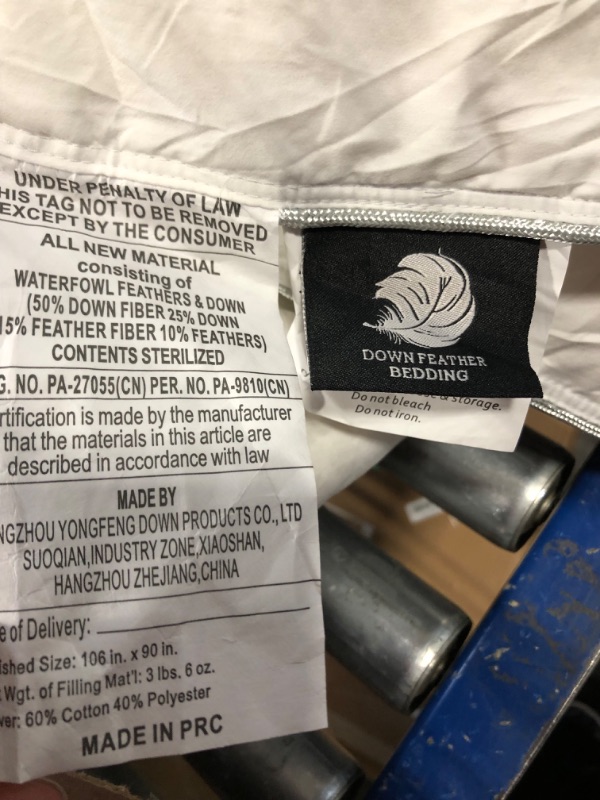 Photo 1 of  Feathers & Down Comforter King Size