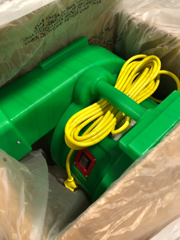 Photo 3 of B-AIR Kodiak 1.5 HP ETL Bounce House Blower, Green