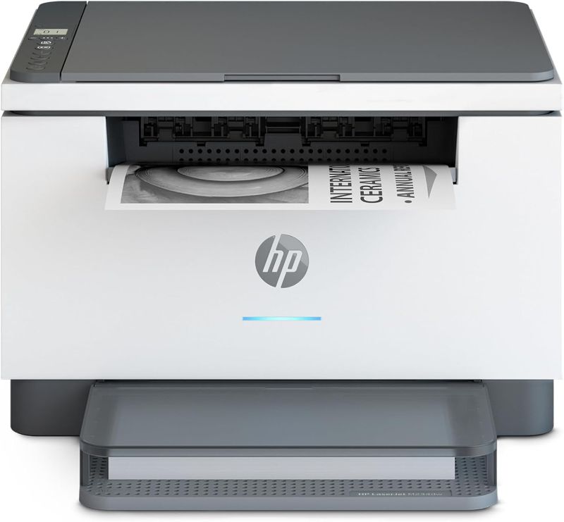 Photo 1 of HP LaserJet MFP M234dw Wireless Black and White All-in-One Printer with built-in Ethernet & fast 2-sided printing, Instant Ink ready, Works with Alexa (6GW99F) Gray
