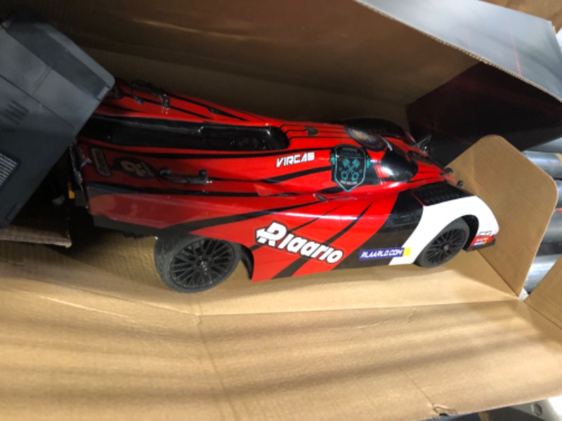 Photo 3 of AMORIL 1:10 Fast Brushless RC Cars,Top Speed 120KM/H Large Remote Control Cars with 6 Lights for Adults,4x4 On-Road Hobby Racing Vechile with Aluminum Shaft, Li-po Battery, Rubber Tire,Oil Shocks,Red 1:10 Red