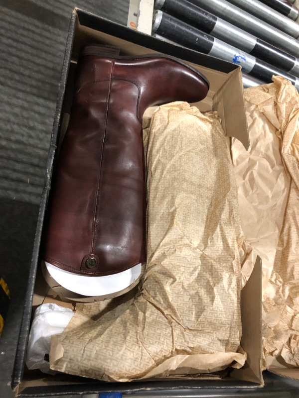 Photo 1 of Frye Melissa Button 2 Equestrian-Inspired Tall Boots for Women Made from Hard-Wearing Vintage Leather with Antique Metal Hardware and Leather Outsole – 15 ½” Shaft Height 7.5 Mahogany