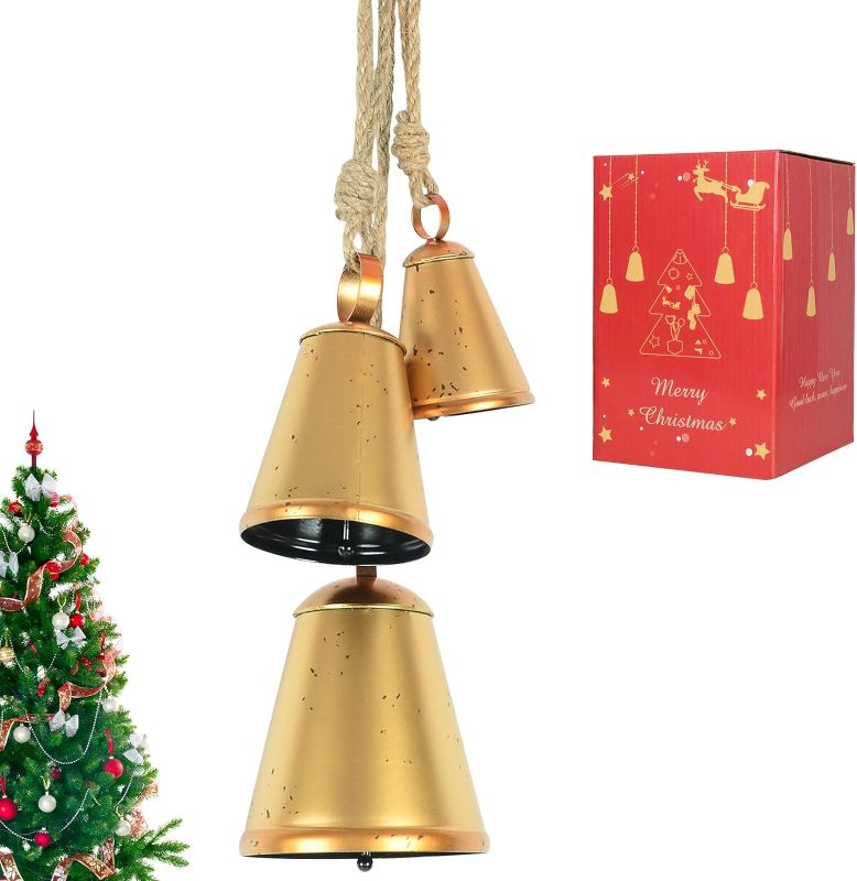Photo 1 of 2 gold Christmas bells